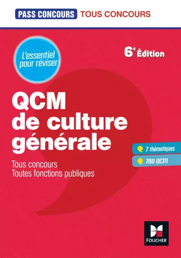 QCM de culture générale - Tous concours, toutes fonctions publiques [Livres]