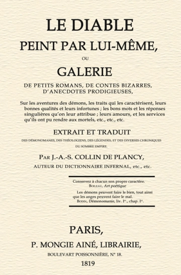 LE DIABLE PEINT PAR LUI-MÊME - COLLIN DE PLANCY  [Livres]