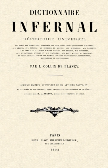 DICTIONNAIRE INFERNAL - COLLIN DE PLANCY [Livres]
