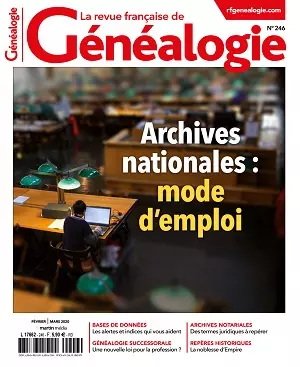 La Revue Française De Généalogie N°246 – Février-Mars 2020 [Magazines]