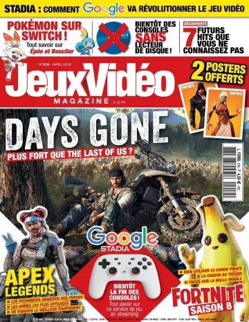 Jeux Vidéo Magazine N°219 – Avril 2019  [Magazines]