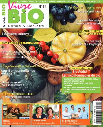 Vivre Bio N°64 – Septembre-Octobre 2019  [Magazines]