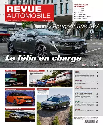 Revue Automobile N°24 Du 14 Juin 2019 [Magazines]