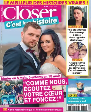 Closer C’est Leur Histoire N°42 – Mai-Juin 2019 [Magazines]