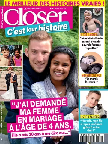 Closer C’est Leur Histoire N°41 – Février-Mars 2019 [Magazines]