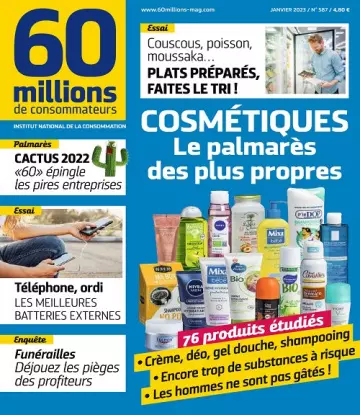 60 Millions De Consommateurs N°587 – Janvier 2023  [Magazines]