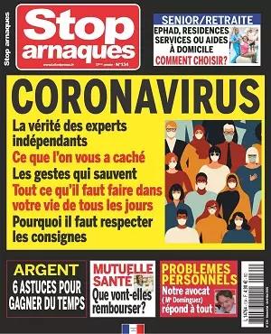 Stop Arnaques N°134 – Avril-Mai 2020  [Magazines]