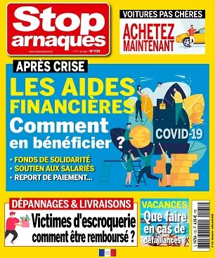 Stop Arnaques N°135 – Juillet-Août 2020  [Magazines]