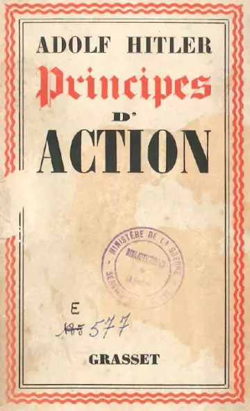 Principes d'action - Adolf Hitler [Livres]