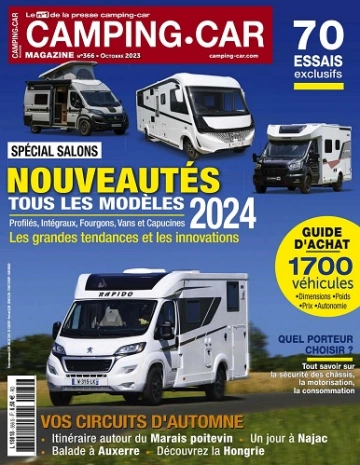 Camping-Car Magazine N°366 – Octobre 2023  [Magazines]