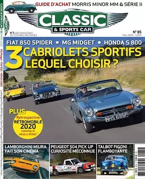 Classic et Sports Car N°85 – Mars 2020  [Magazines]