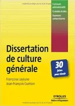 Dissertation de culture générale : 30 Fiches pour réussir [Livres]