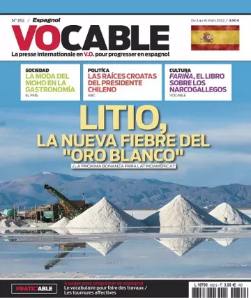 Vocable Espagnol N°852 Du 3 Mars 2022  [Magazines]