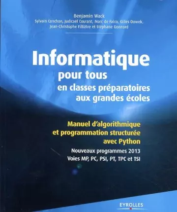 Informatique pour tous en classes preparatoires (programme 2013) [Livres]