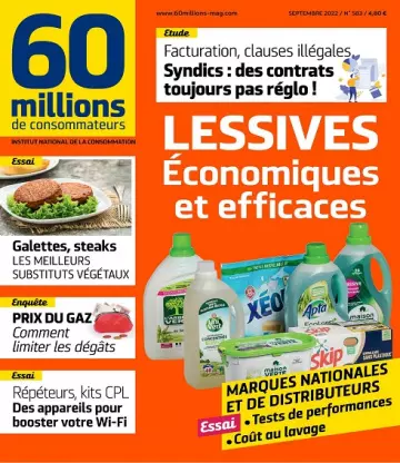 60 Millions De Consommateurs N°583 – Septembre 2022  [Magazines]