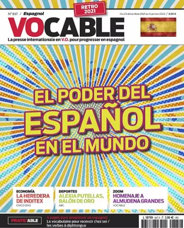 Vocable Espagnol N°847 Du 23 Décembre 2021 [Magazines]