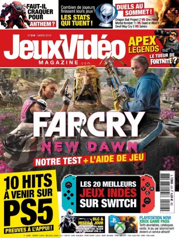Jeux Vidéo Magazine N°218 – Mars 2019 [Magazines]
