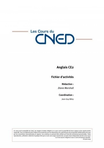 Cours CNED Anglais CE2 (pdf + MP3) [AudioBooks]