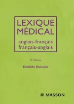 LEXIQUE MÉDICAL ANGLAIS-FRANÇAIS & FRANÇAIS-ANGLAIS [Livres]