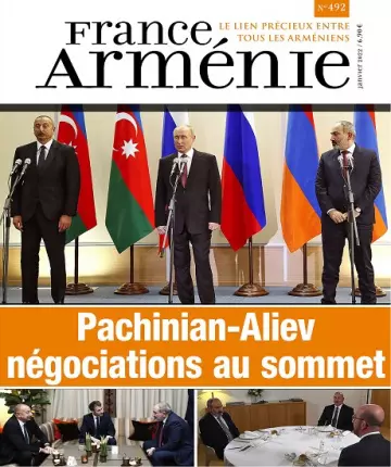 France Arménie N°492 – Janvier 2022  [Magazines]