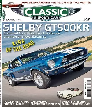 Classic et Sports Car N°92 – Novembre 2020  [Magazines]
