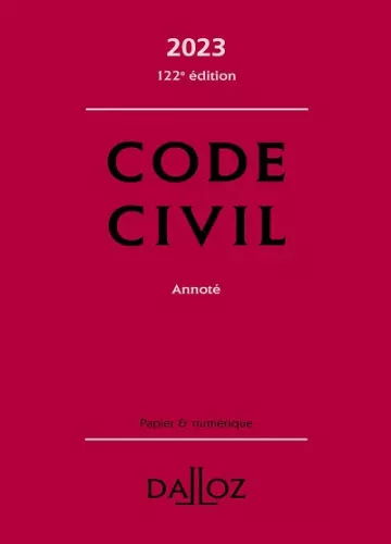Code civil annoté - 2023  [Livres]