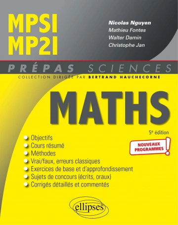 MATHÉMATIQUES MPSI/MP2I PROGRAMME 2021 5È ÉDITION [Livres]