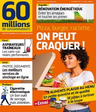 60 Millions De Consommateurs N°566 – Février 2021 [Magazines]