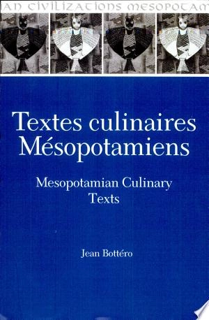 Textes Culinaires mésopotamiens [Livres]