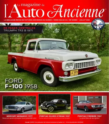 Le Magazine De L’Auto Ancienne – Juillet 2022  [Magazines]