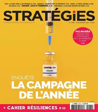 Stratégies N°2062 Du 3 au 9 Décembre 2020  [Magazines]