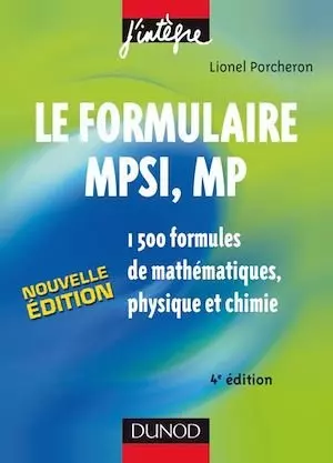 Le Formulaire MPSI,MP [Livres]