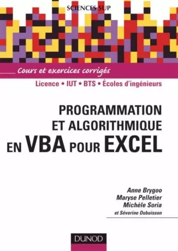Programmation et algorithmique en VBA pour Excel [Livres]