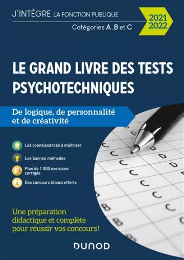 LE GRAND LIVRE DES TESTS PSYCHOTECHNIQUES [Livres]