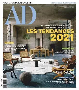 AD Architectural Digest N°163 – Novembre-Décembre 2020  [Magazines]