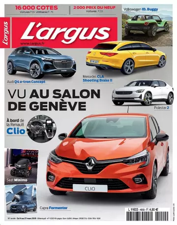L’Argus N°4550 Du 14 mars 2019  [Magazines]