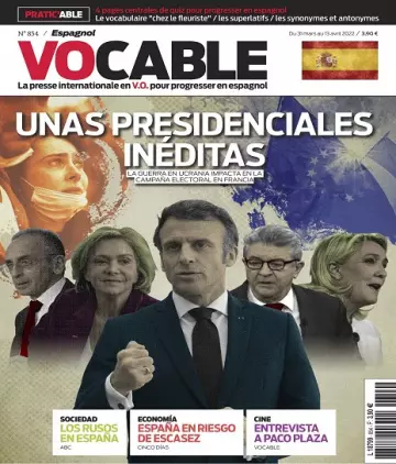 Vocable Espagnol N°854 Du 31 Mars 2022  [Magazines]