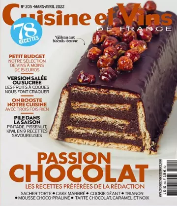 Cuisine et Vins De France N°205 – Mars-Avril 2022 [Magazines]
