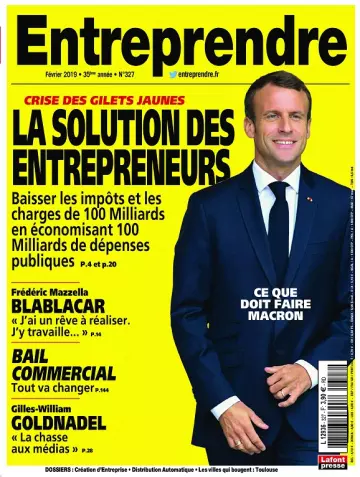 Entreprendre N°327 – Février 2019 [Magazines]