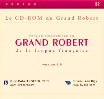 DICTIONNAIRE LE GRAND ROBERT V2 2005